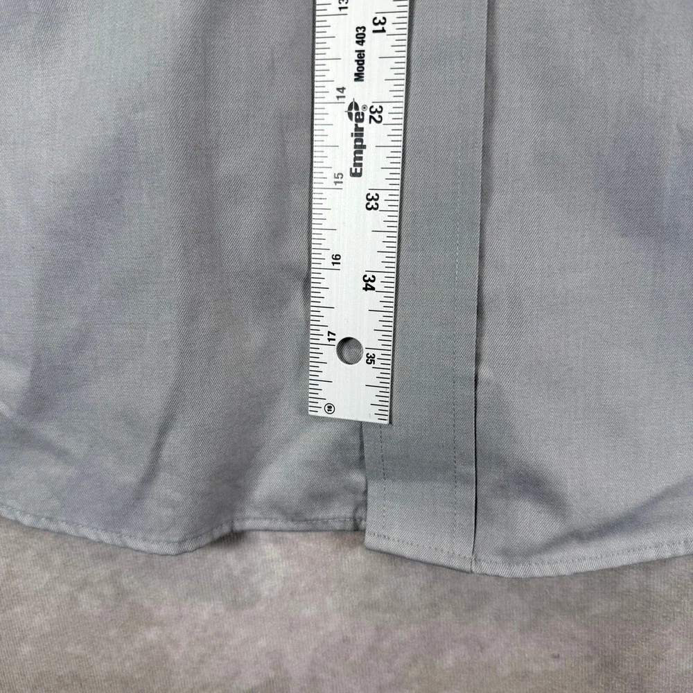 Roundtree & Yorke Button Down Mens 4XT Grey Solid Short Sleeve Big & Tall Casual
